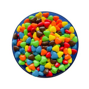 CORAZONES RECUBIERTOS DE CHOCOLATE COLORES SURTIDOS X 10KG